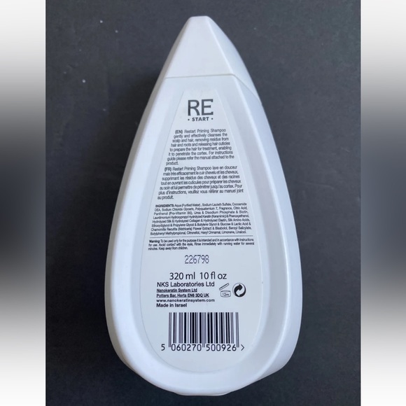 Nano keratin System Re Start Priming Shampoo Smooth Treatment Step 1/T9 10.oz - Picture 5 of 5